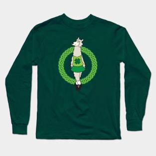 Sllainte! It's an Irish Dancing Llama Long Sleeve T-Shirt